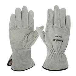 Argon Gloves (Grey/Pig Skin)- Long Type