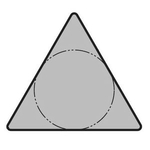 60° Triangle Positive without Hole TPMN without Breaker "Cast Iron" (TPMN160304-CA4515) 