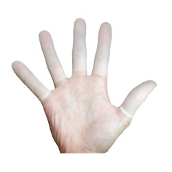 Fingerstall, Natural Rubber (White/Straight Type)Image