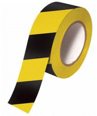 Floor Marking Tape (Black & Yellow Color) (FLMT-47MM-17M-BY)