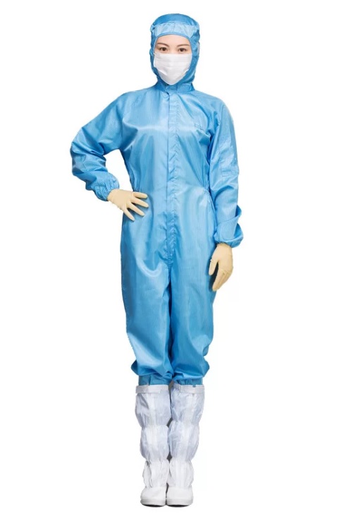 Cleanroom Jumpsuit With Hat (JH-ESD-ST-WH-L)