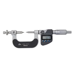 Gear Tooth Micrometer Series 324, 124 — Interchangeable Ball Anvil / Spindle Tip Type(Metric/Inch)