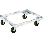 Extending Container Cart Dolly, Model DLF, Rubber Caster Specification (DLF-7545)