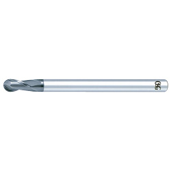 Ball End Type, 2-Flute for Copper /Aluminum Alloy / Plastic CRN-EBD (CRN-EBD-R0.7X1.4) 