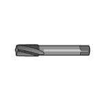 Taper Pipe Thread Tap for Stainless Steels with Long Shank (Short Thread)_LT-SUS-S-TPT (LT-SUS-S-TPT-1/8-28X120) 