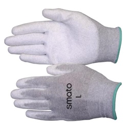 Anti-Static Gloves(Carbon Yarn) PU-PALM-G-L