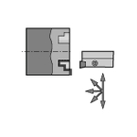 CORO-TURN SL, Edge Grooving Blade for CoroCut 1/2 (570-40R123H18B052A) 