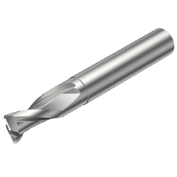 Dedicated CoroMill Plura End Mill For Roughing, Square Corner Radius, Center Cut, 2S220 (2S220-0600-100-NC-H10F) 