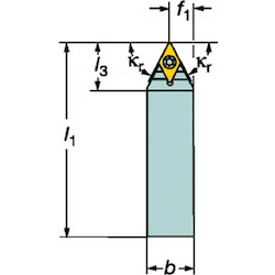 Outer-Diameter Turning - Tool Bit For Positive Inserts, CoroTurn TR Shank Tool Bit, TR-D13NCN (TR-D13NCN3225P) 