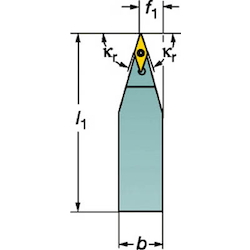 Outer-Diameter Turning - Shank Tool Bit For Positive Inserts, TR-V13JBR/L (TR-V13VBN-2020K) 