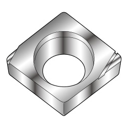 80° Diamond-Shape With Hole, Positive 7°, CCGT○○○-FY, For Finish Cutting (CCGT04X104LFYAC1030U) 
