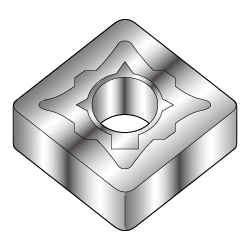 80° Diamond-Shape With Hole, Negative, CNMG-EM, For Medium To Rough Cutting (CNMG190612NEMAC8015P) 