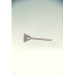Cup Brush With Miniature Stainless Steel Shaft, Wire Diameter 0.15 mm, Shaft Diameter 3 mm (SMC-243) 