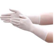 12" Cleanroom White Nitrile Gloves Class 1000, 5.0g