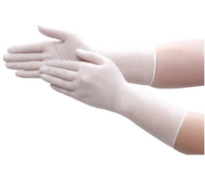 12" Cleanroom Latex Gloves, 8.0g