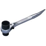 With Curved-Bolt-Hole Aligner, Double-Sided Ratchet Wrench, Mini Short Type (SSR1721)