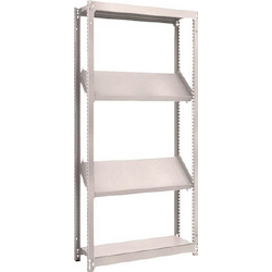 Light/Medium-Duty Boltless Shelving, M1.5 Type, Single Type (150 kg, Height 1,800 mm, 2 Inclined Out of 4 Tiers, With Front Support)