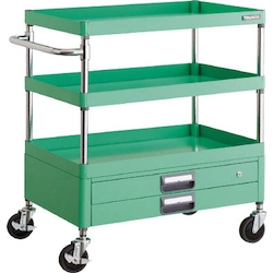 Phoenix Wagon (Noise Suppression Type with Double-Level Drawers) Height 740/880 mm (PEW-973X-W)