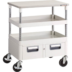 Phoenix Wagon (Noise Suppression Type with Double-Row Drawers and Countertop) Height 759 mm (PEW-772WT-W)