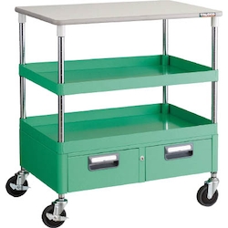 Phoenix Wagon (Noise Suppression Type with Double-Row Drawers and Countertop) Height 899 mm (PEW-962WT-YG)