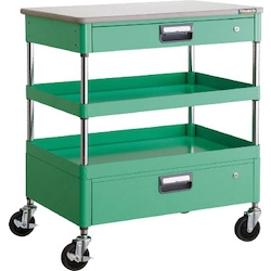 Phoenix Wagon (Noise Suppression Type with Thin Single-Level/Single-Level Drawers and Countertop) Height 899 mm (PEW-972VZT-YG)