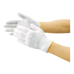Cotton-mixed cotton gloves (S-size, 10 pairs)
