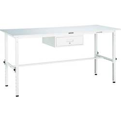 Lightweight Adjustable Height Work Bench with 1 Drawer Linoleum Tabletop Average Load (kg) 150 (RAEM-0960F1W)