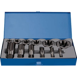 Tap for Pipes, Hexagonal Chamfered Nut Die Set (PF Screw)