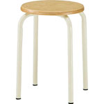 Stool (Wooden Seat and Coated Leg Type)