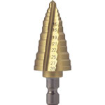 Nice Mighty Electrical/Equipment Step Drill (2-flute titanium coating type) (NMS-34EG) 
