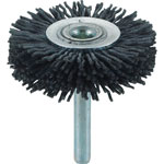 Wheel Brush with Shaft (for Motorized Use/Shaft Diameter 6 mm/Round Shaft Type) (with Abrasive Granules) (TB-6255) 