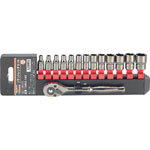 Socket Wrench Set (6 Sided Type / 6.35 mm Insertion Angle) (TSW2-15S)