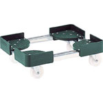 Telescopic Type Container Trolley, Stainless Steel 4-Wheel Type