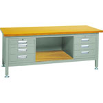 Heavy Work Bench with 3 Face Panel / 3-Shelf / 4-Shelf Cabinet Average Load (kg) 3000 (TWZ-1800D3D4)