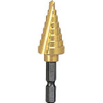 Nice Mighty Step Drill (2-Pc. Blade Titanium Coating Type), Shank Diameter 6.35 mm (NMS-18G) 