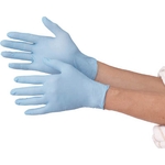 Nitrile Rubber Gloves, Disposable Ultra-Thin Gloves, Nitrile, Without Powder, 100-Piece Set, Blue / White