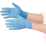 Nitrile Rubber Gloves, Disposable Ultra-Thin Gloves, Nitrile, With Powder, 10-Piece Set, 100-Piece Set, Blue (TGL-725NM)