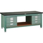Heavy Work Bench with 3 Face Panel / 4-Shelf Cabinet Average Load (kg) 3000 (TWZ-1800D4D4)