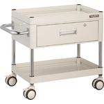 "Falcon Wagon" Filing Trolley (Urethane Double-Caster Specification / with 1 Deep Drawer) (FAW-662VD-YG)