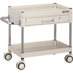 "Falcon Wagon" Filing Trolley (Urethane Double-Caster Specification / with 1 Slim Drawer) (FAW-662ZD-YG)