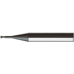 TiAlN Coat, Carbide long neck radius end mill, 2 flutes (VHMSR-2-008-Z64-06-03-L100) 