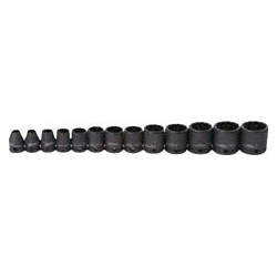 Shallow Socket Set For Impact Wrench (12 Point)