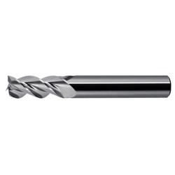 WATERMILLS ® End Mill for Aluminum WR345 3-Flute High-Helix AL R345, No Coating (WR345N031239R03) 