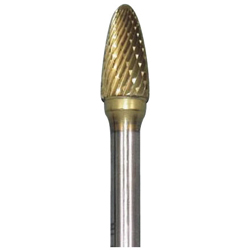 Carbide Cutter (Titanium Coating) Pointed Type with Rounded Tip (RD12725F-TN) 