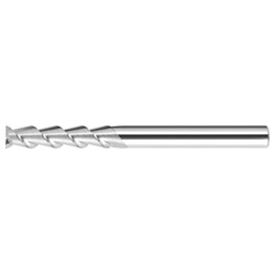 Carbide Solid End Mill, Long Shank, 2-Flute AL-2EL