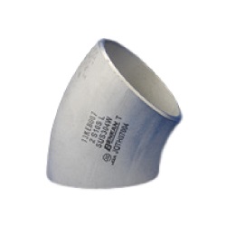 Butt Weld Pipe Fitting, Stainless Steel 45° Elbow 