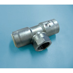Single-Touch Fitting for Stainless Steel Pipes, EG Joint Water Faucet Tee EGWT (for JIS G 3448) (EGWT-20X3/4) 