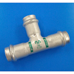 Double Press Tee with Safety Function, for Stainless Steel Pipes (WP-T-60X50) 