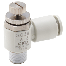 Speed Controller, Elbow Type With Quick-Connect Fitting, SC3W Series (SC3W-10-10) 