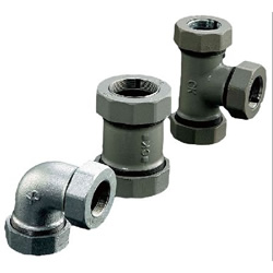 CKMA Tee Joint with Reducer Three way Nut (HIMA-NRT-75X25-C) 